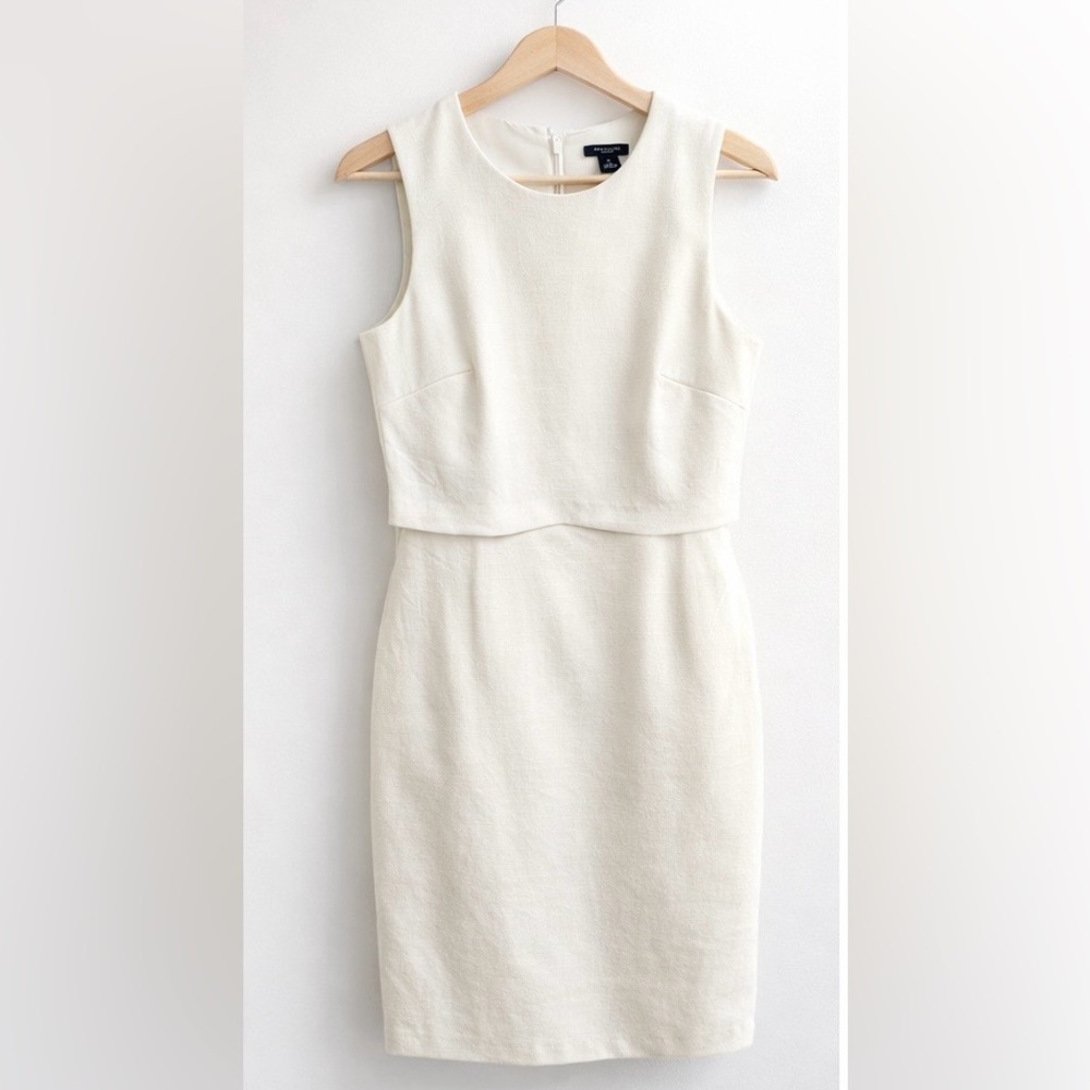 Ann Taylor Factory Sleeveless Ivory Dress